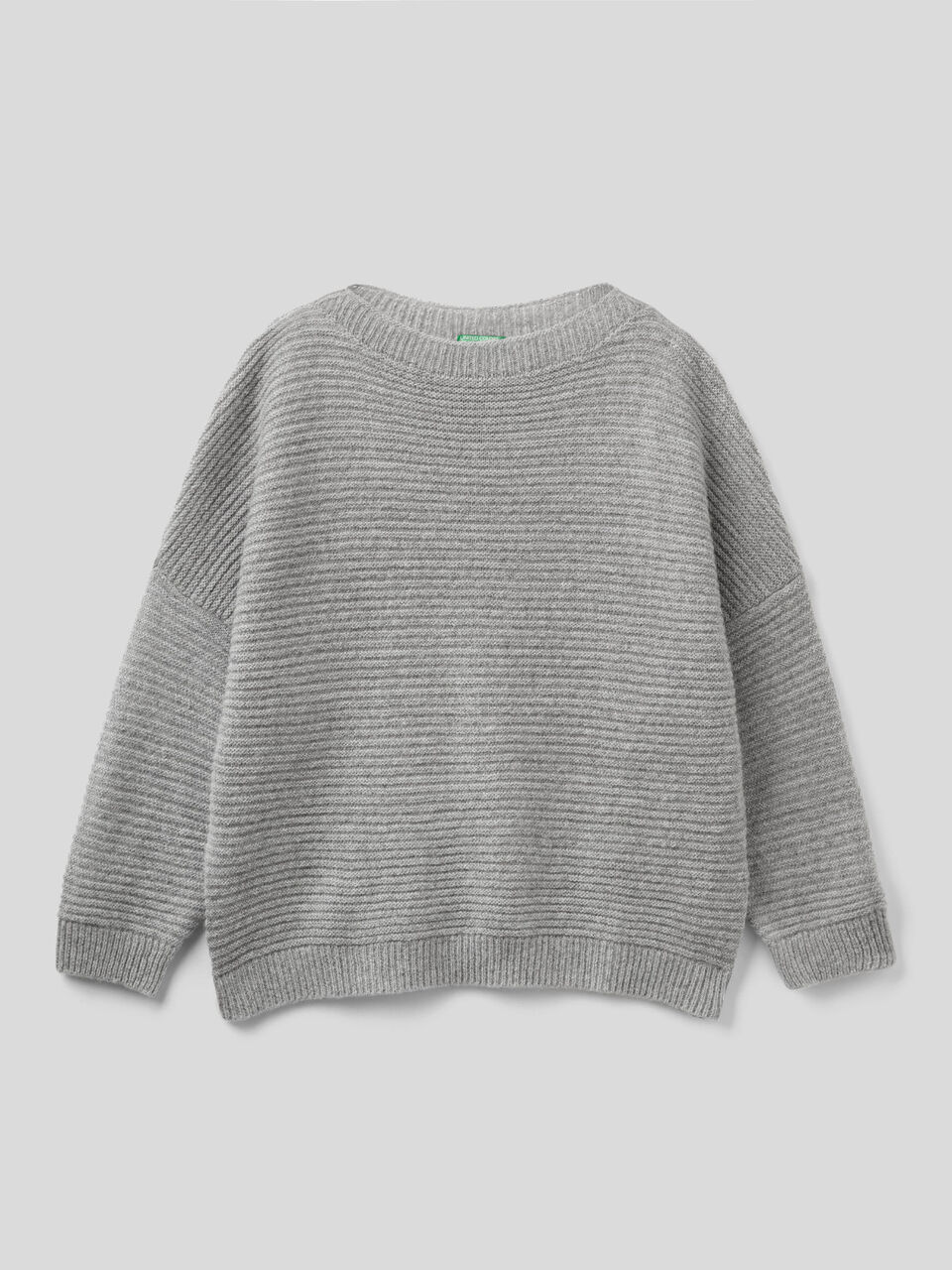Boxy fit sweater in wool blend image number 1