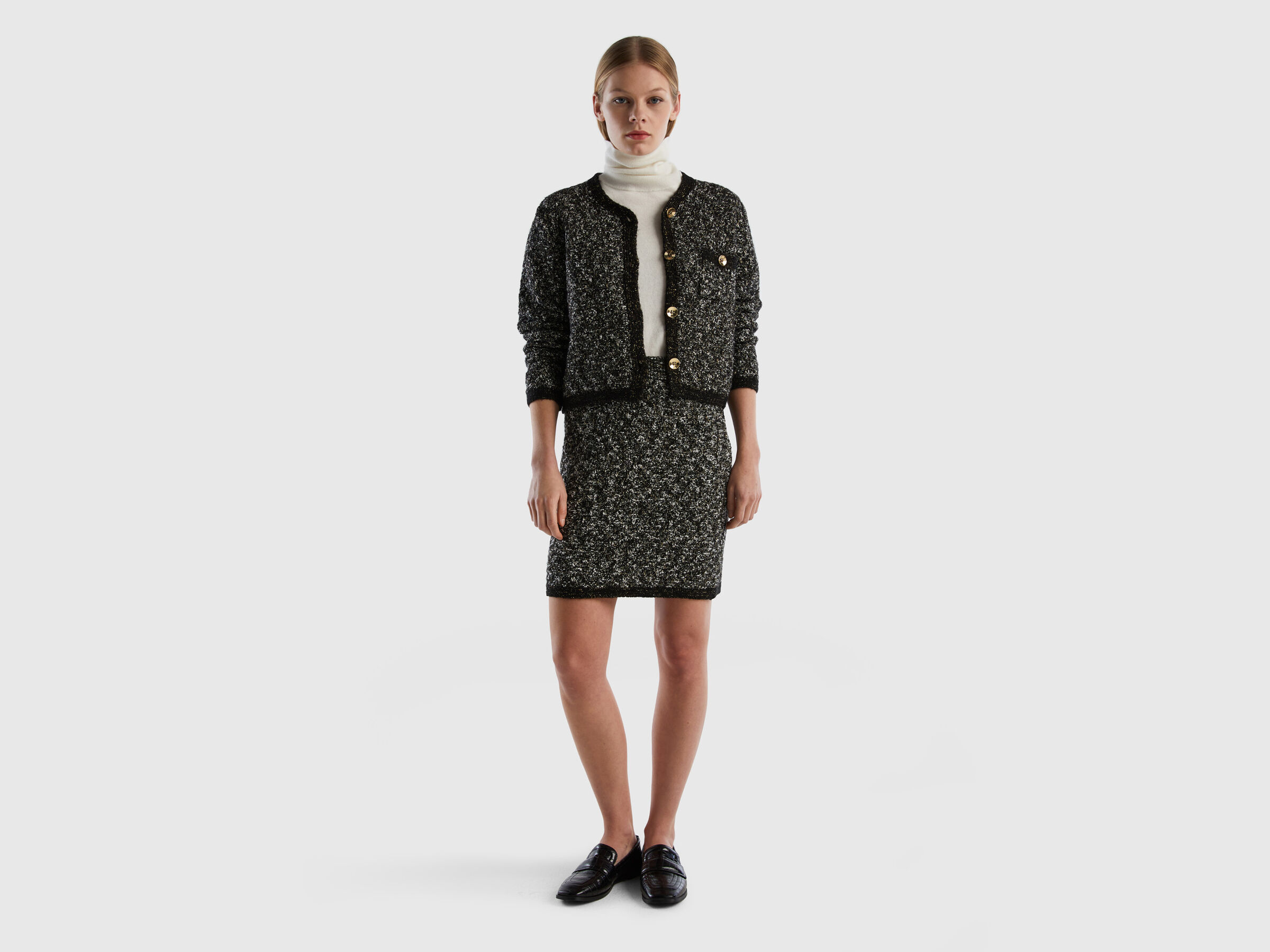 Knit jacket with lurex image number 3