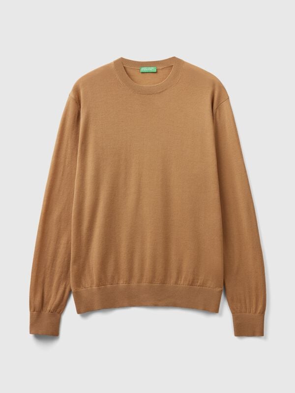 Camel sweater in pure Merino wool Camel sweater in pure Merino wool Men