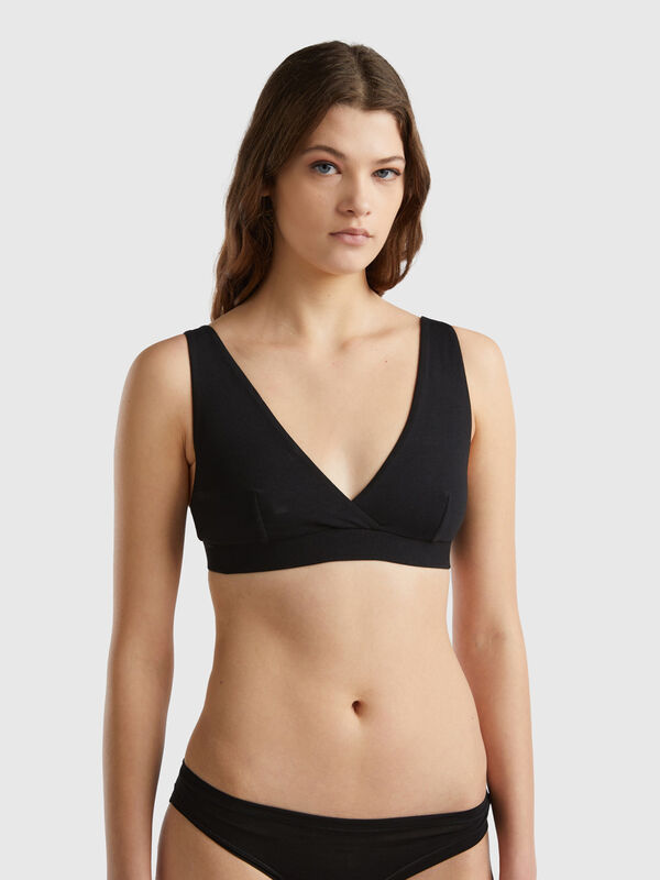 Triangle bra in super stretch organic cotton Women