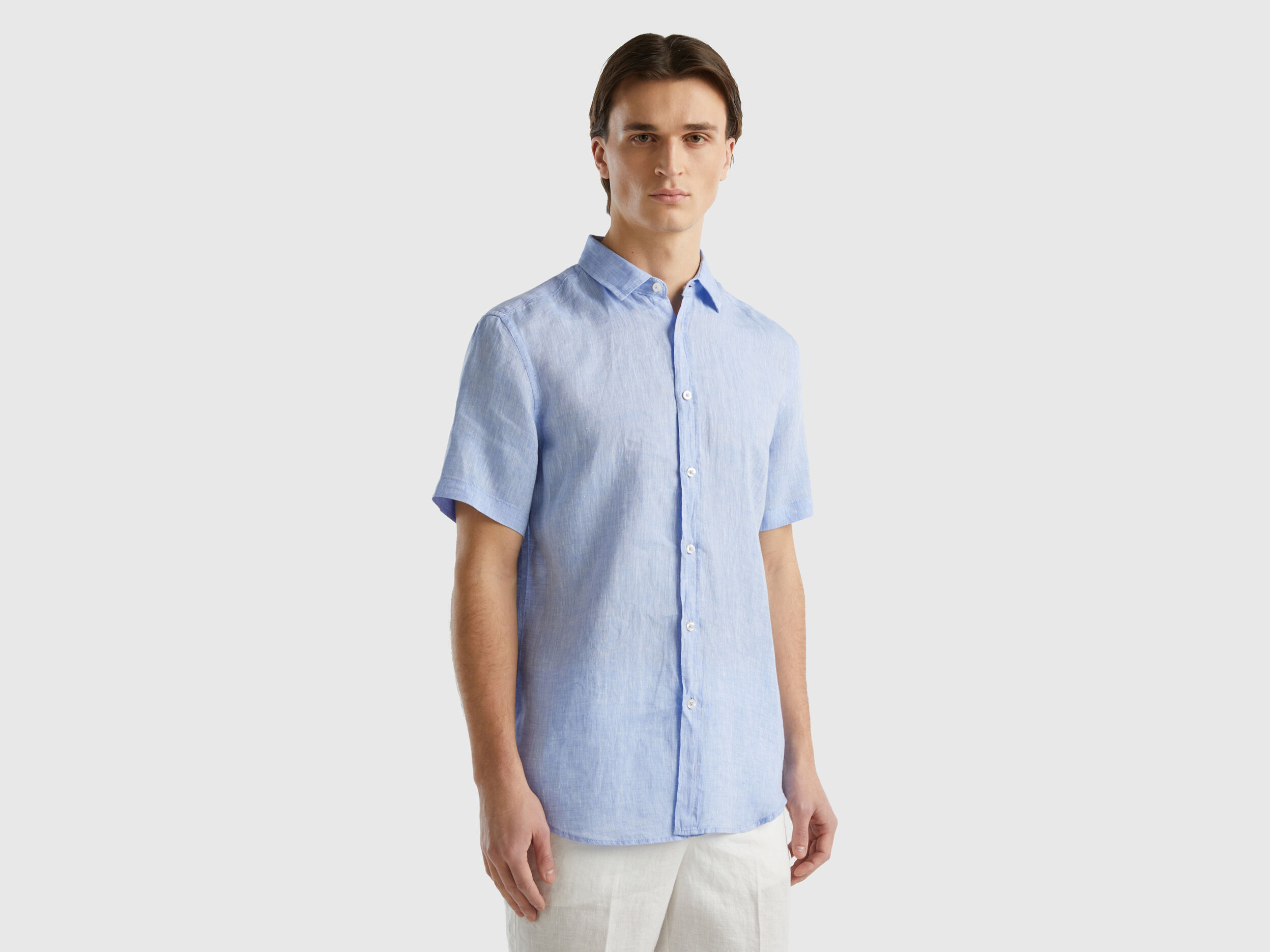 Light blue short sleeve shirt store