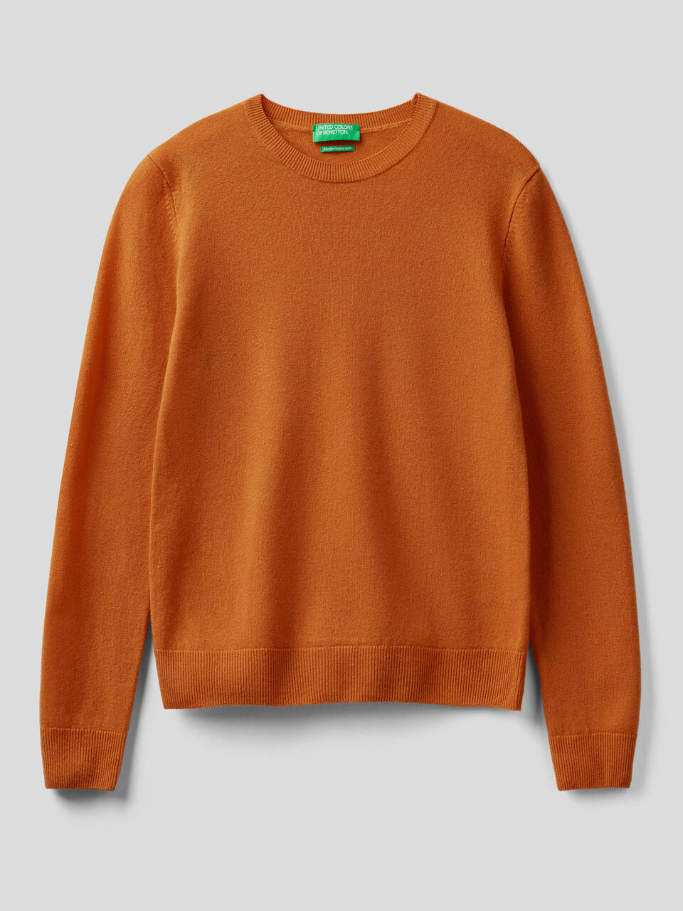 Crew neck sweater in pure virgin wool image number 1