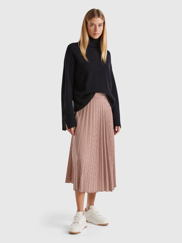 Pleated skirt with geometric pattern Women