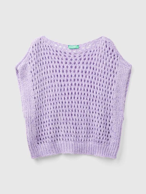 Mesh vest with lurex Women