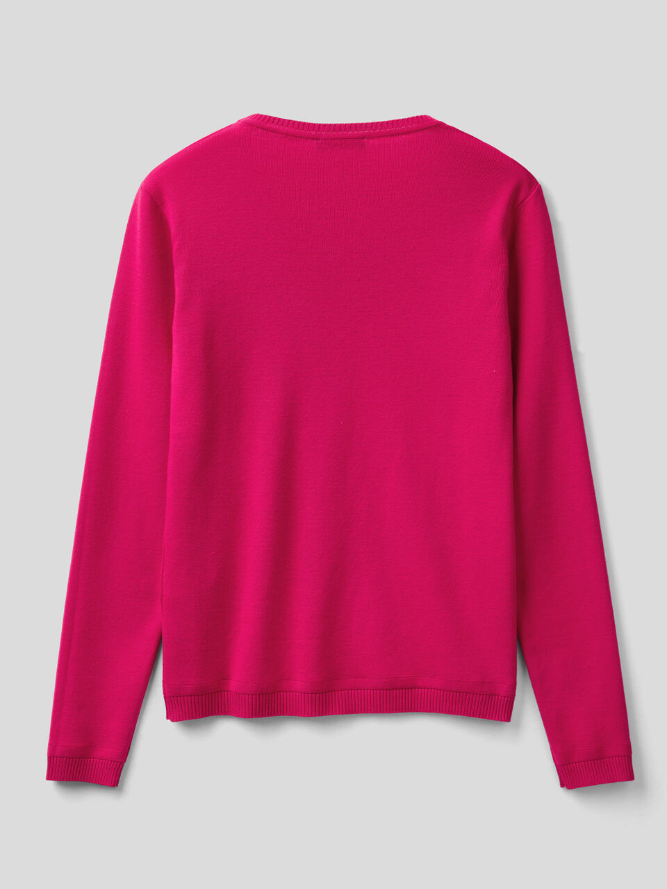Crew neck sweater in pure cotton image number 2