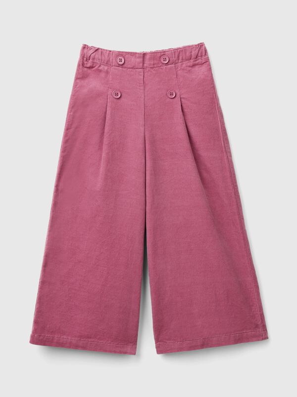 Velvet trousers with buttons Junior Girl