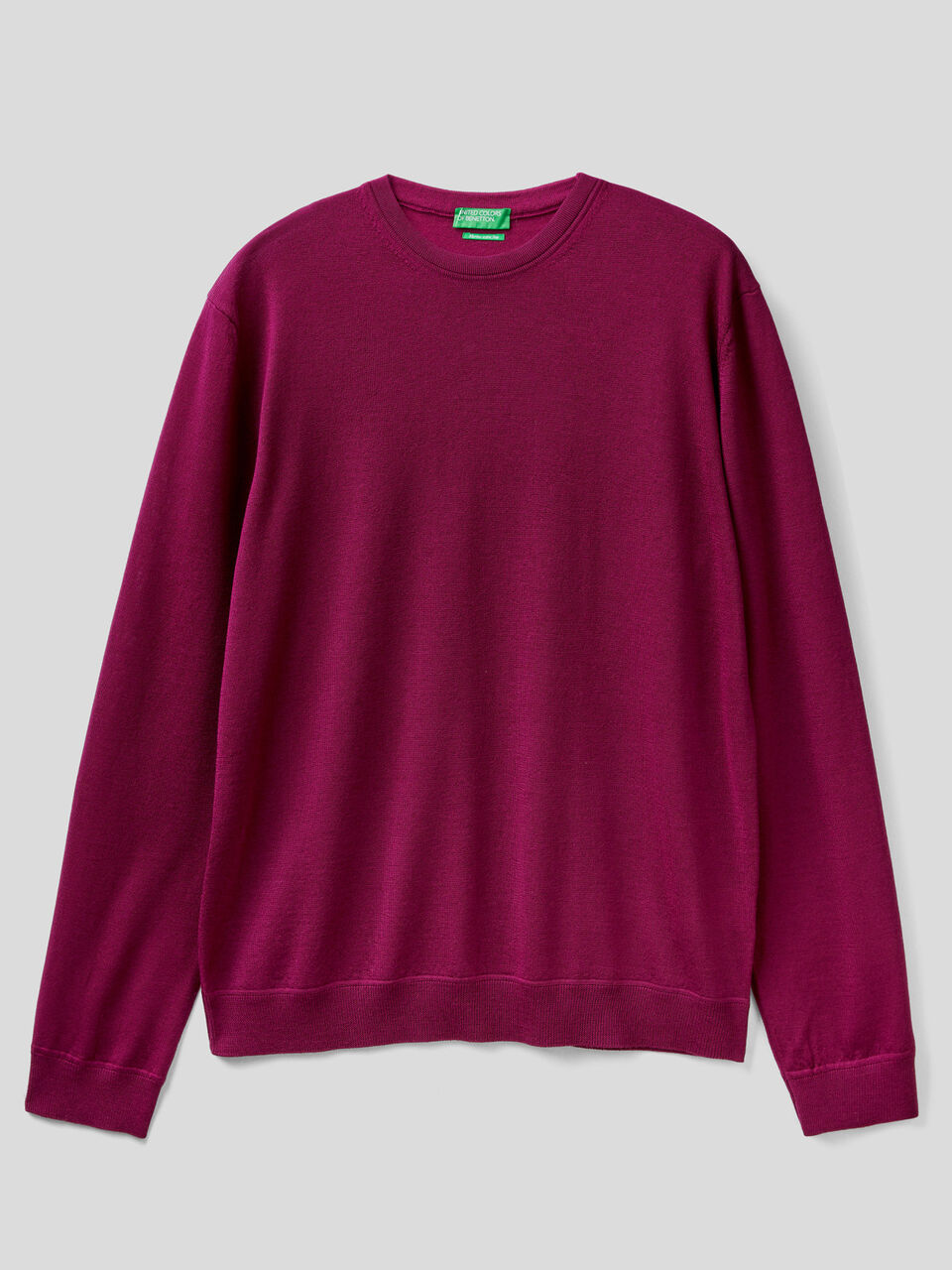Crew neck sweater in pure virgin wool image number 1