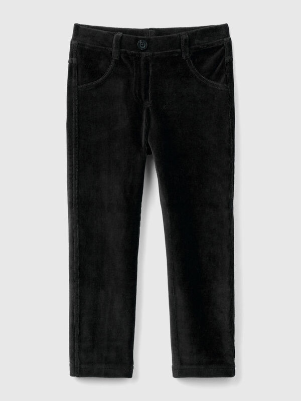 Ribbed chenille trousers Junior Girl
