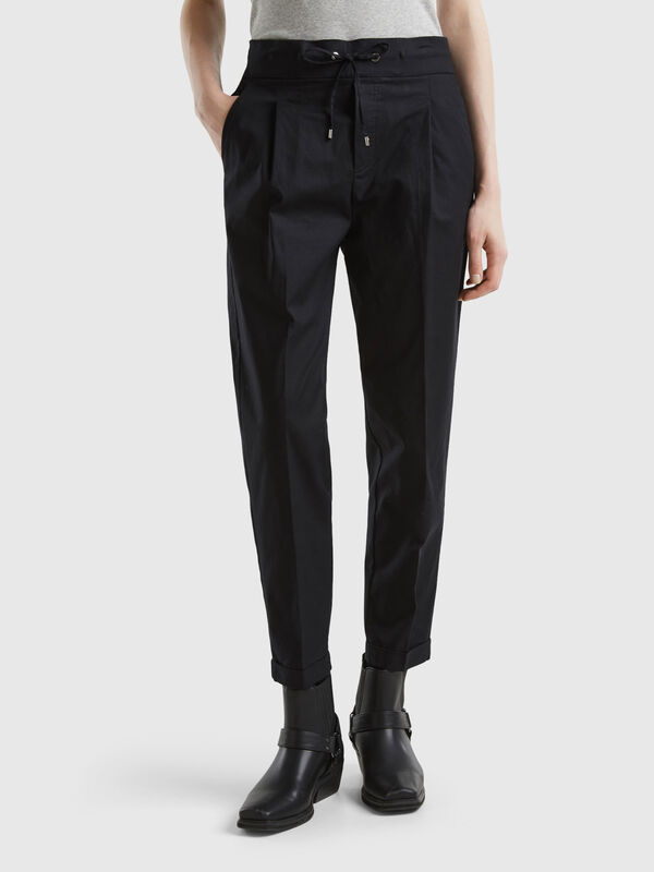Joggers in stretch cotton Joggers in stretch cotton Women