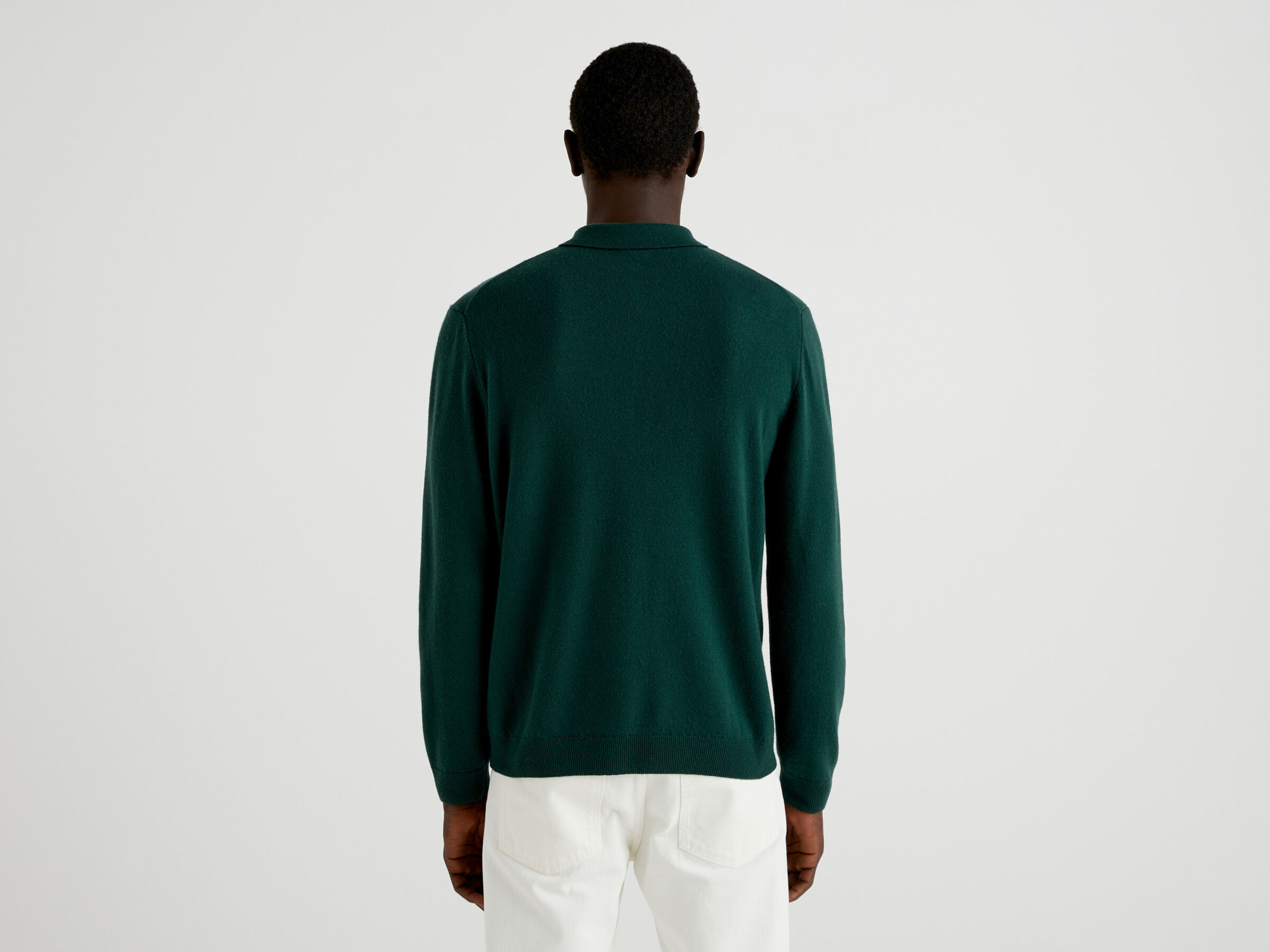 Polo in pure Merino wool image number 2