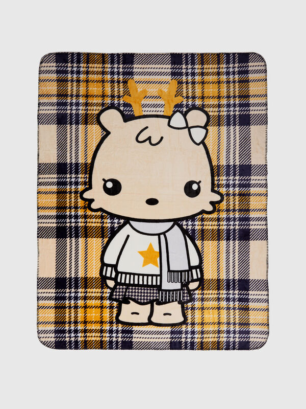 Tartan blanket with mascot