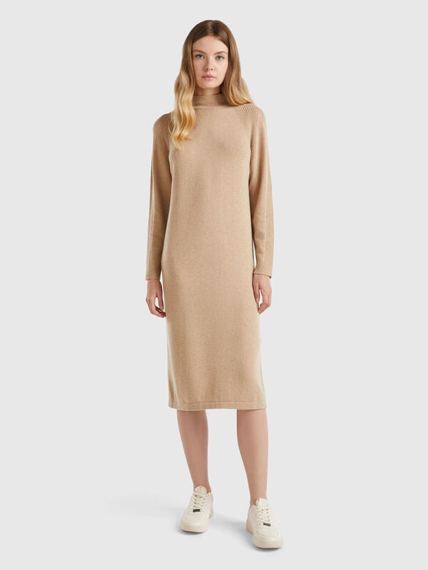 Cashmere blend midi dress Women