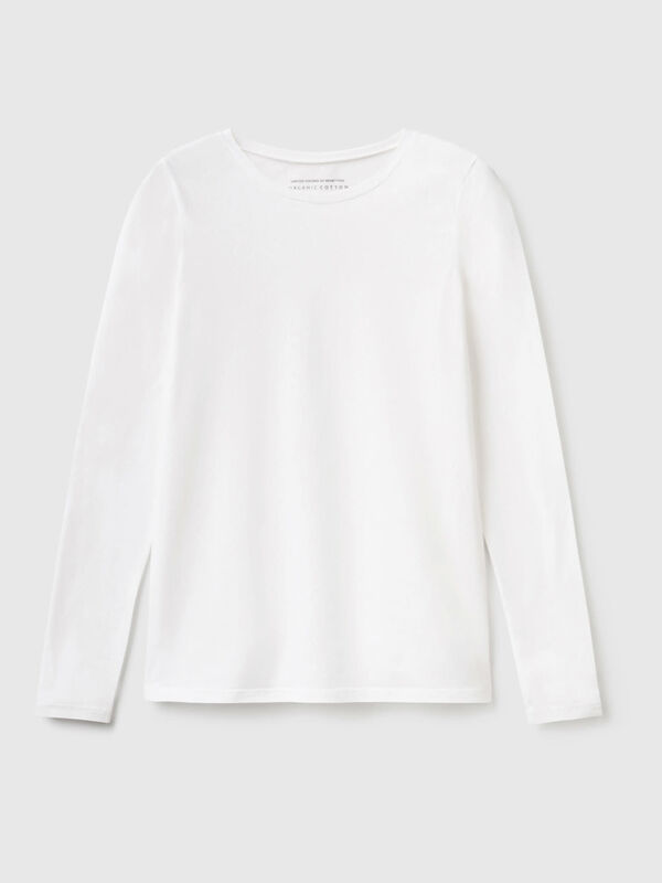 Long sleeve t-shirt in super stretch organic cotton Women