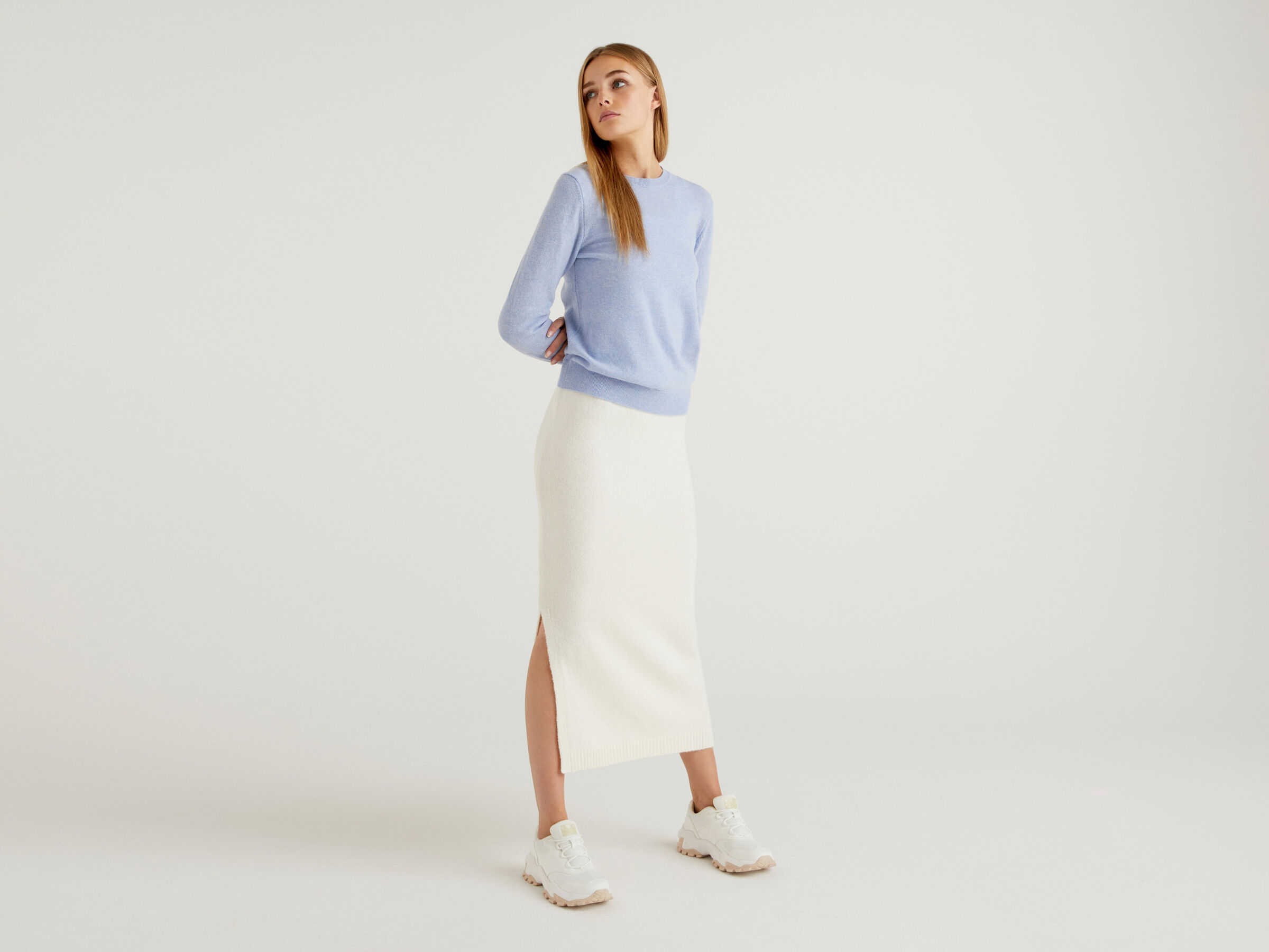 Knit midi skirt image number 3