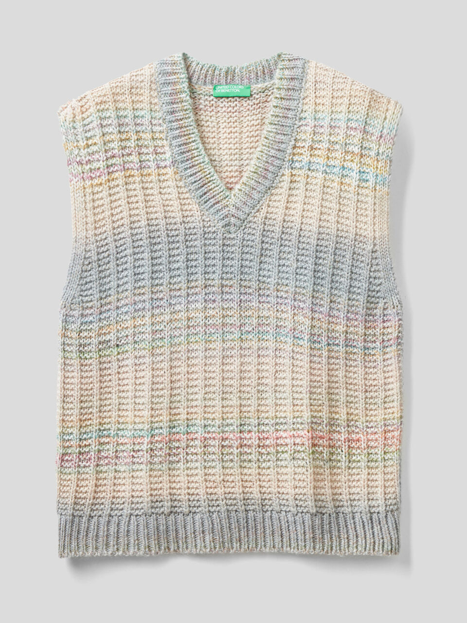 Faded vest in wool blend image number 1