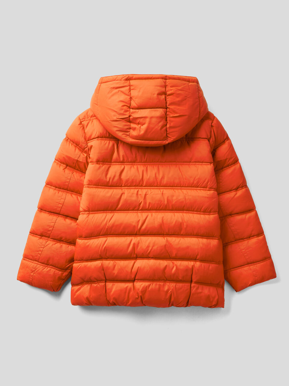 Puffer jacket with hood and logo image number 2