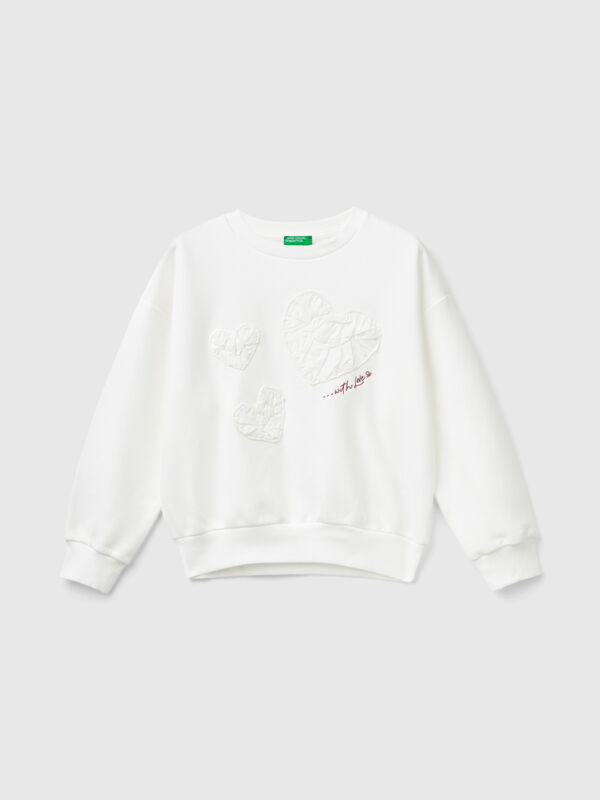 Sweatshirt with embroidery and applique Junior Girl