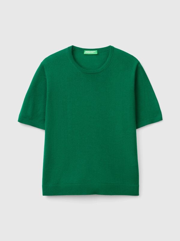 Short sleeve sweater in pure Merino wool Short sleeve sweater in pure Merino wool Women