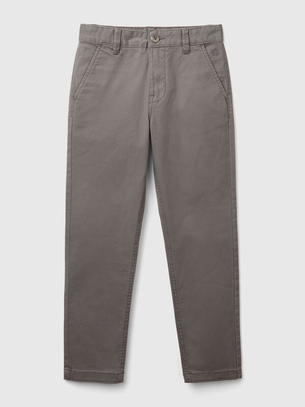 Slim fit chinos in stretch cotton Junior Boy