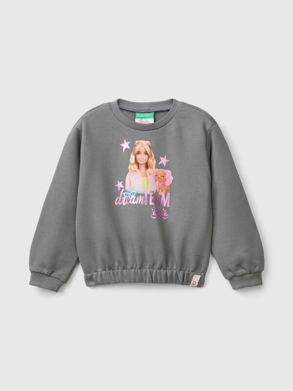 Gray Barbie sweatshirt with glossy print Junior Girl