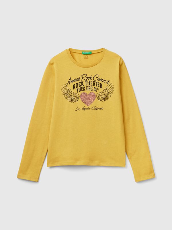T-shirt with stud applique Junior Girl