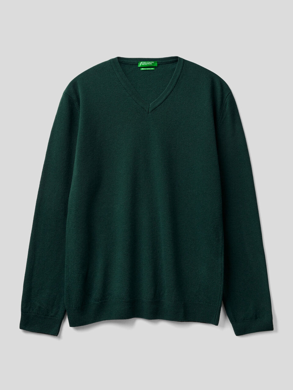V-neck sweater in pure virgin wool image number 1