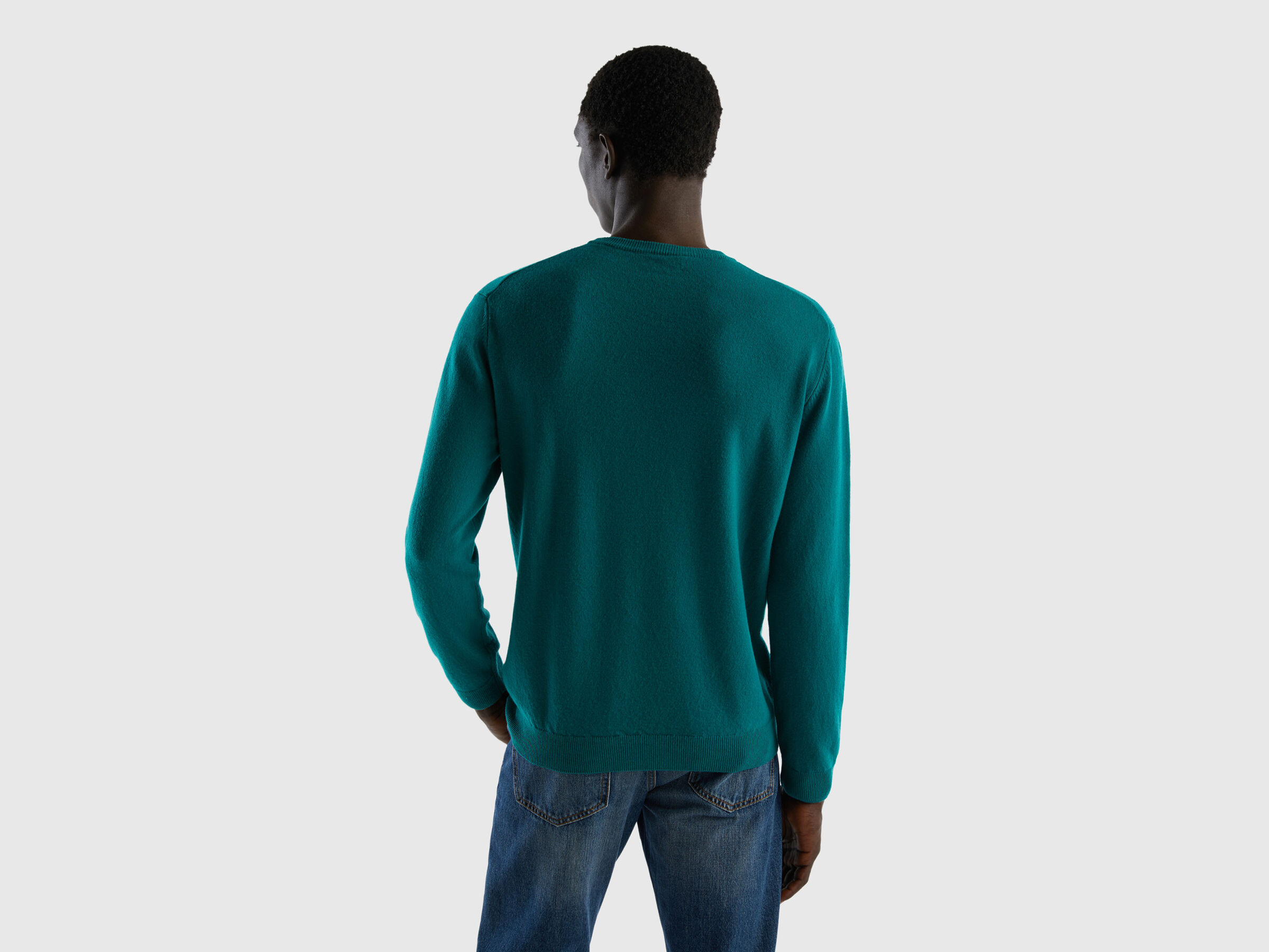 Crew neck sweater in pure virgin wool image number 2