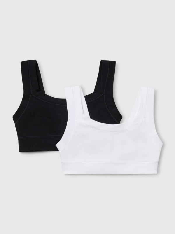 Two tops in super stretch cotton Junior Girl