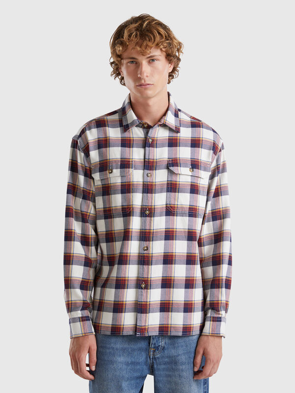Tartan flannel overshirt Men