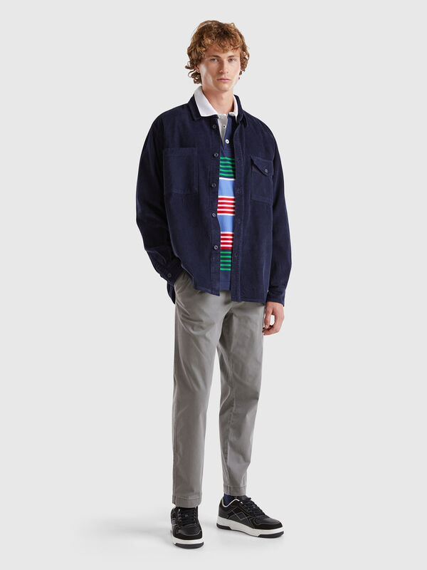 Stretch cotton chinos Men