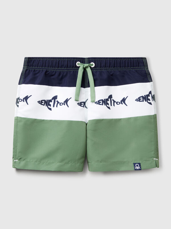 Swim trunks with shark print Junior Boy