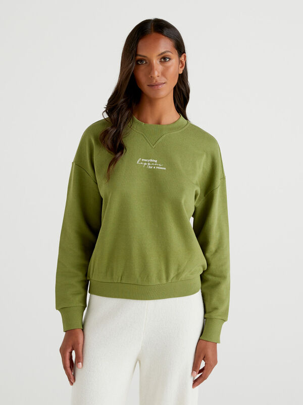 100% cotton crew neck sweater Women