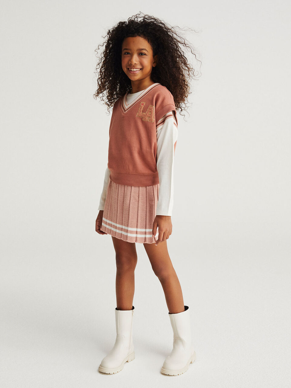 Skirt in linen blend image number 1