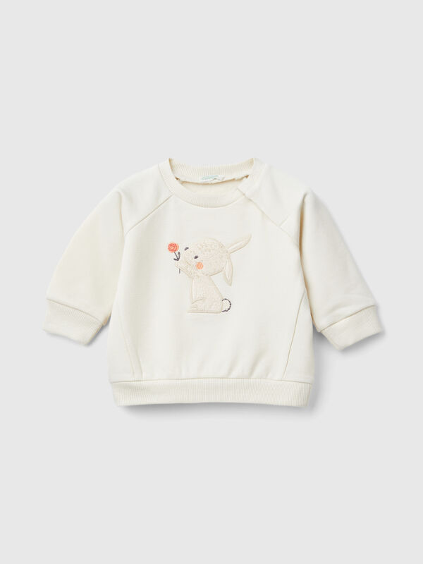 Sweatshirt with animal embroidery New Born (0-18 months)