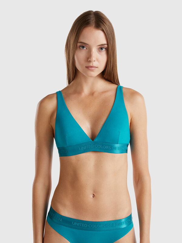 Triangle bra in stretch organic cotton Women