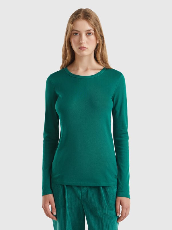 Long sleeve pure cotton t-shirt Women