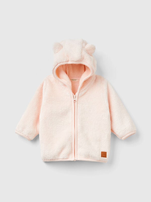 Faux fur sweatshirt with zip New Born (0-18 months)