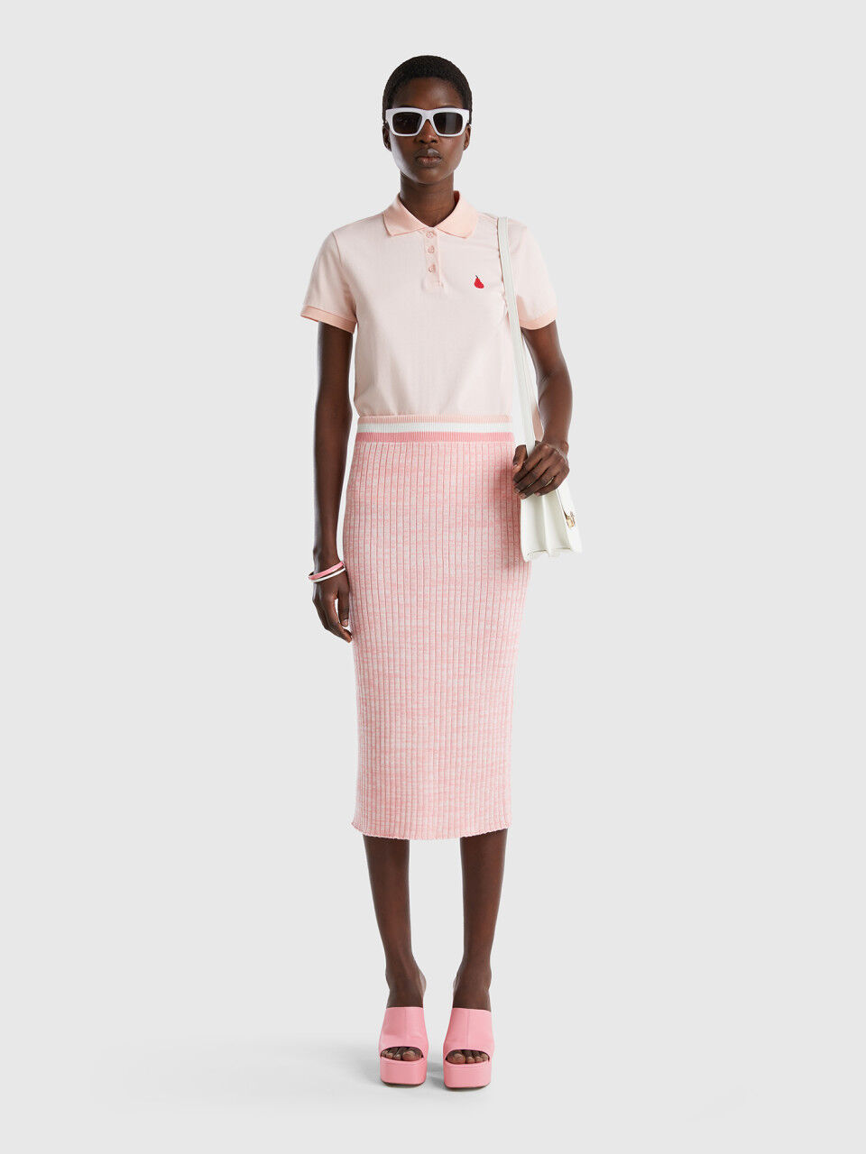 Pink knit pencil on sale skirt
