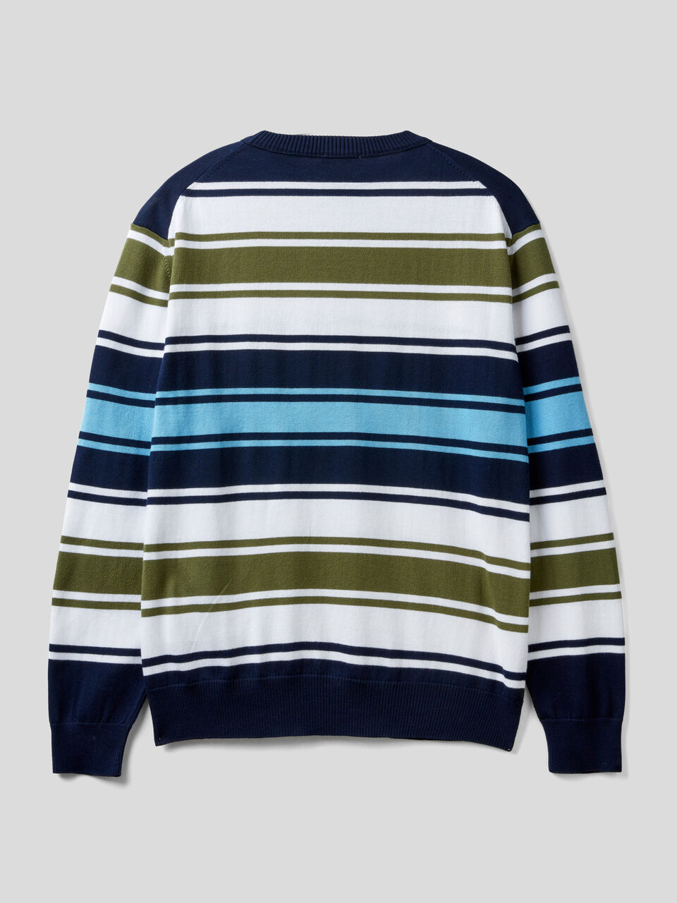 Striped 100% cotton sweater image number 2