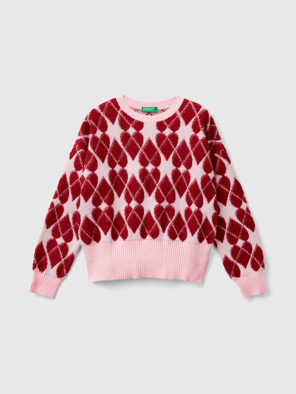Jacquard heart sweater Junior Girl