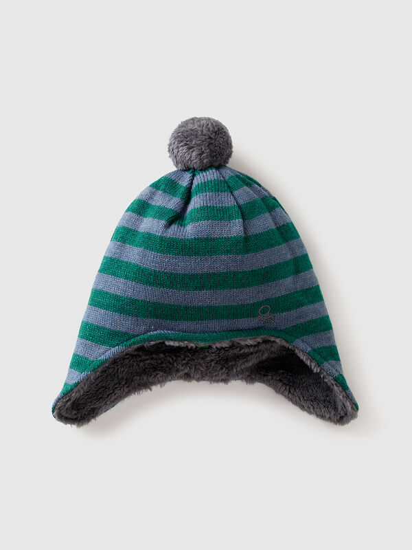 Hat with earflaps and pom pom Junior Girl