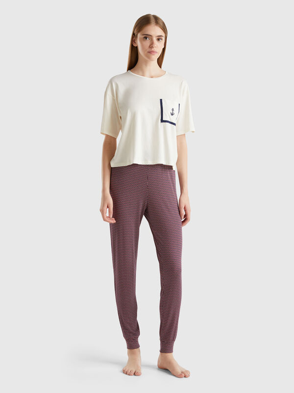 Trousers in  stretch viscose Women
