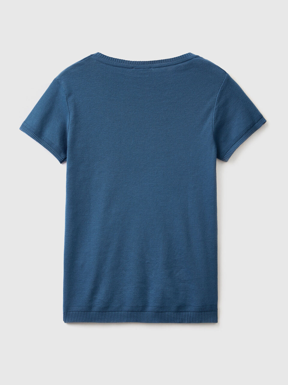 Short sleeve sweater in 100% cotton image number 2