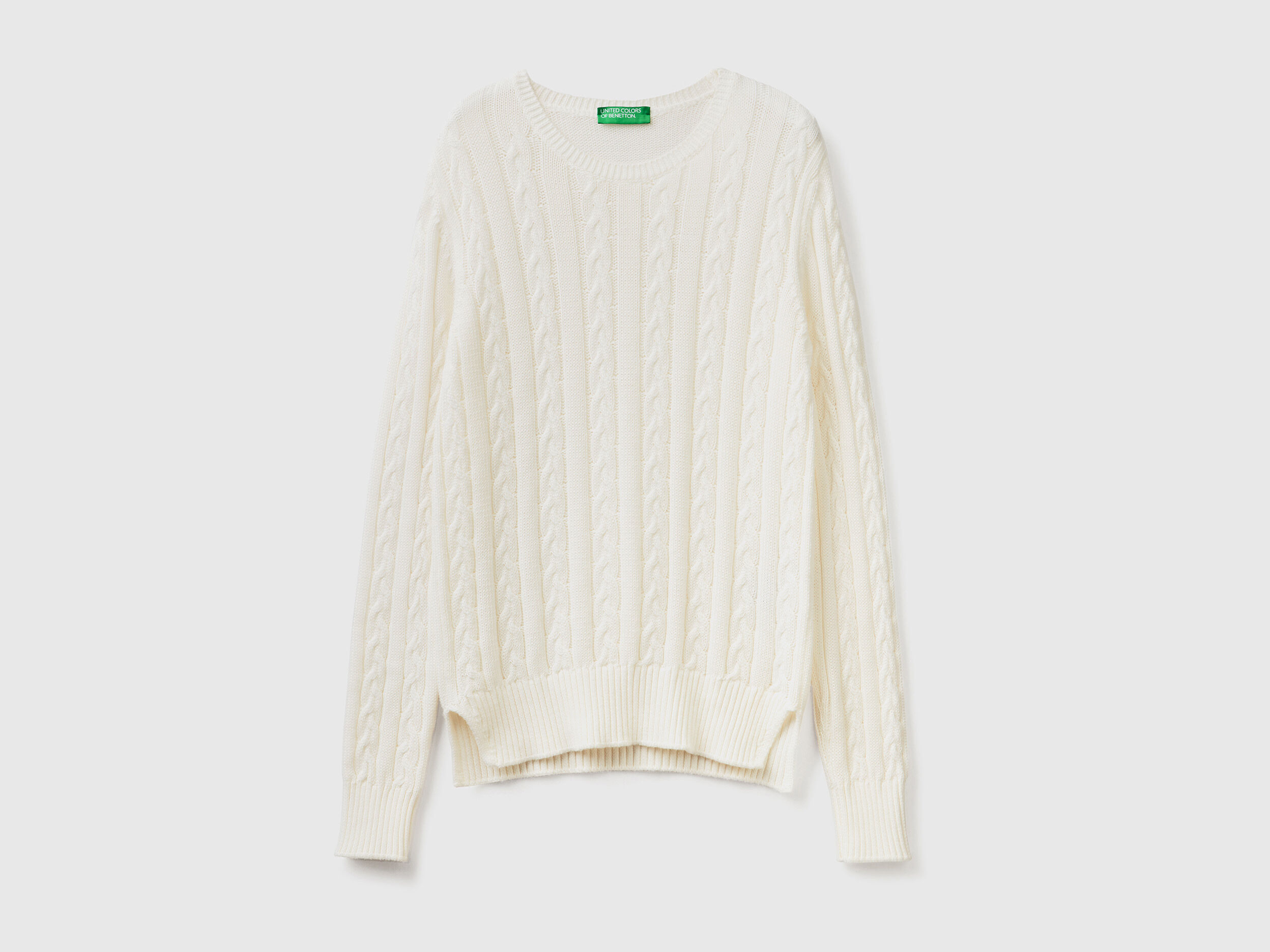 Women's white knit sweater top
