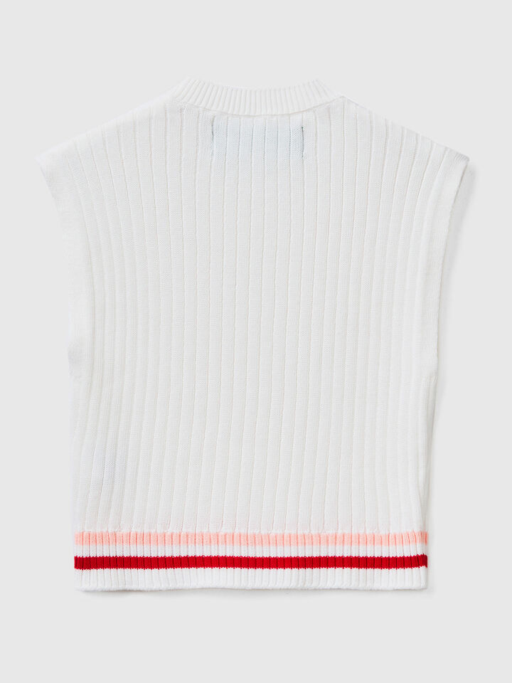 Vest in pure cotton image number 2