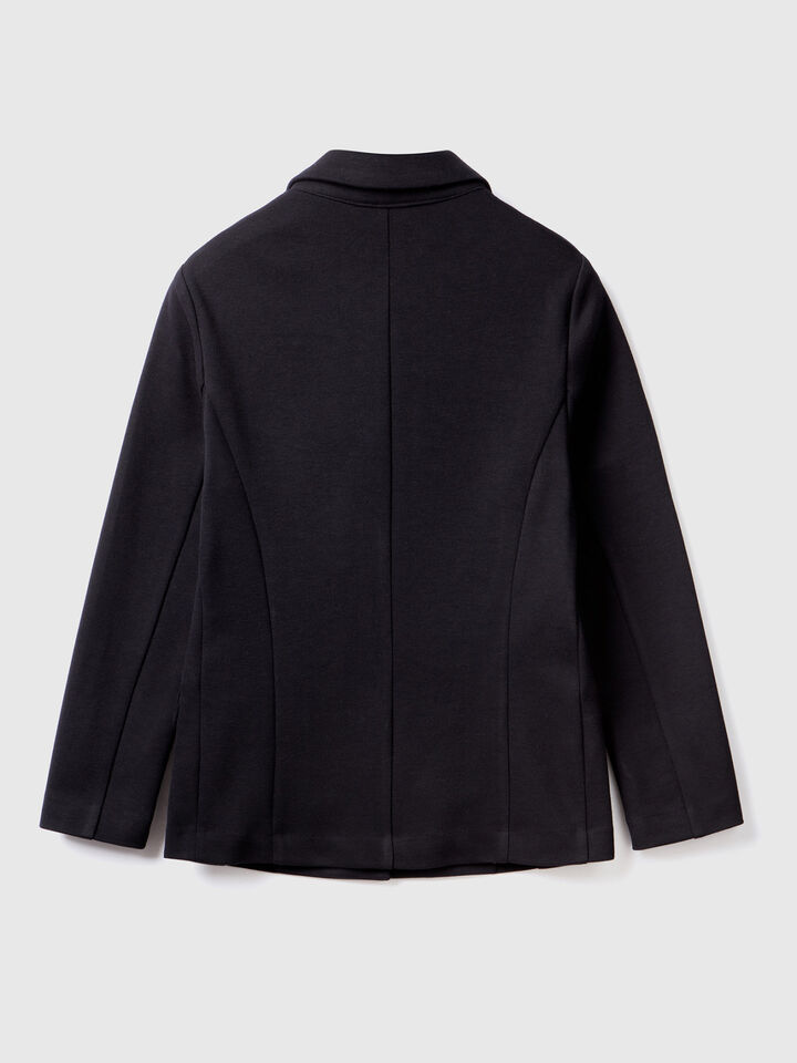 Fitted blazer with pockets image number 2