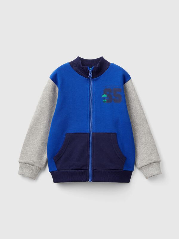 Sweatshirt in organic cotton with zip Junior Boy