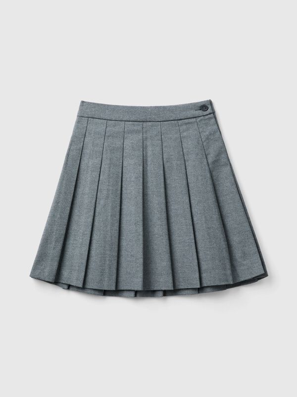 Pleated skirt in flannel Junior Girl