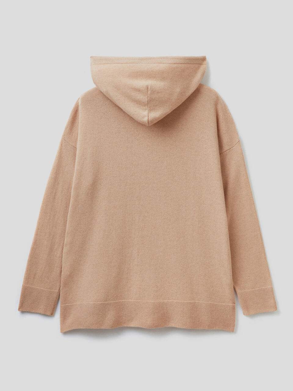 Sweater in cashmere blend with hood image number 2