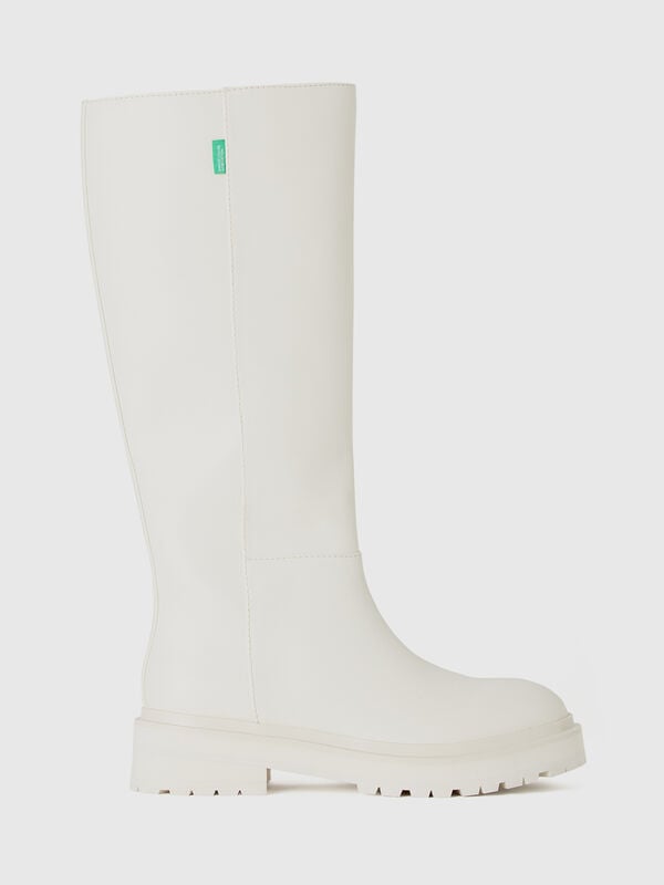 High boots in imitation leather Women